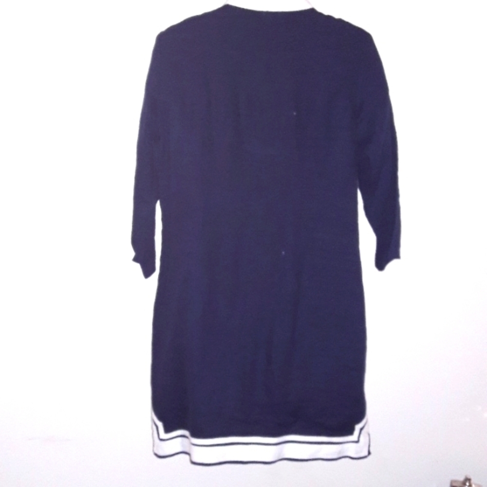 đ
șCROWN & IVY Blue/White 3/4 Sleeve Kurta Dress, M - Picture 8 of 8